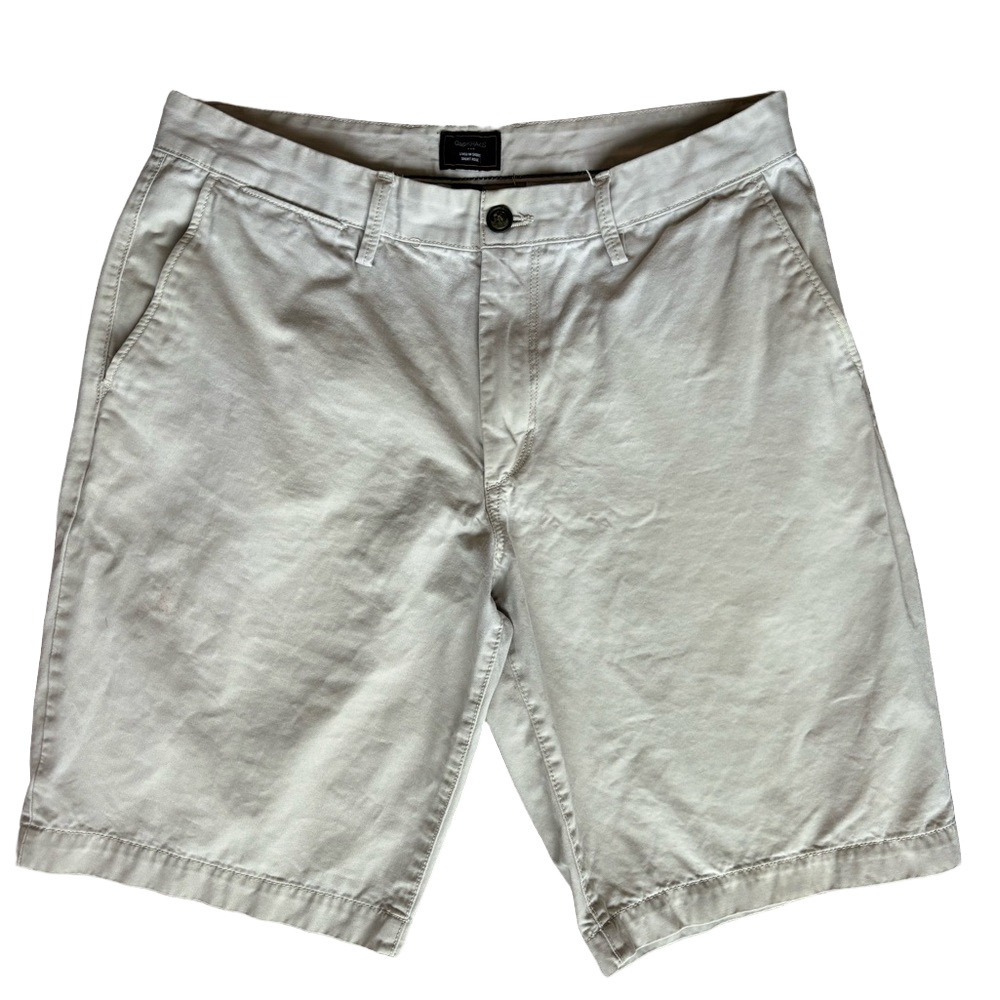 GAP Tan Flat Front Shorts Lightweight Cotton Classic